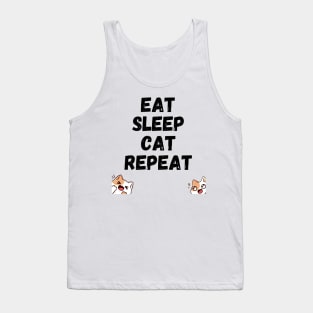 Eat Sleep Cat Repeat Tank Top